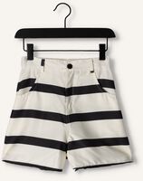 Witte CARLIJNQ Broeken STRIPES BLACK - LOOSE FIT SHORTS Witte CARLIJNQ Broeken STRIPES BLACK - LOOSE FIT SHORTS - medium