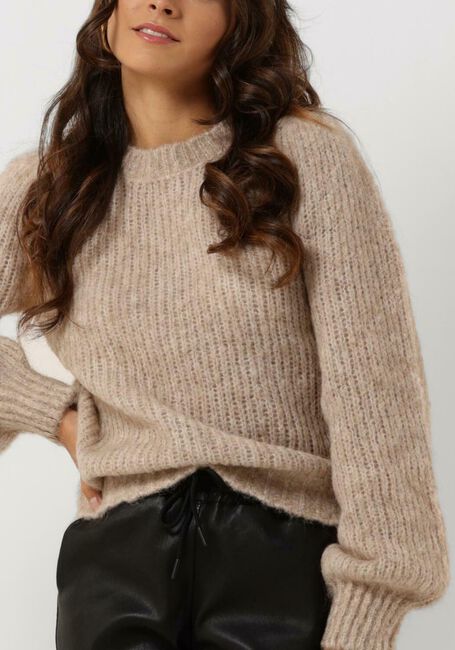 Beige NEO NOIR Trui MARTINA FLUFFY KNIT BLOUSE - large