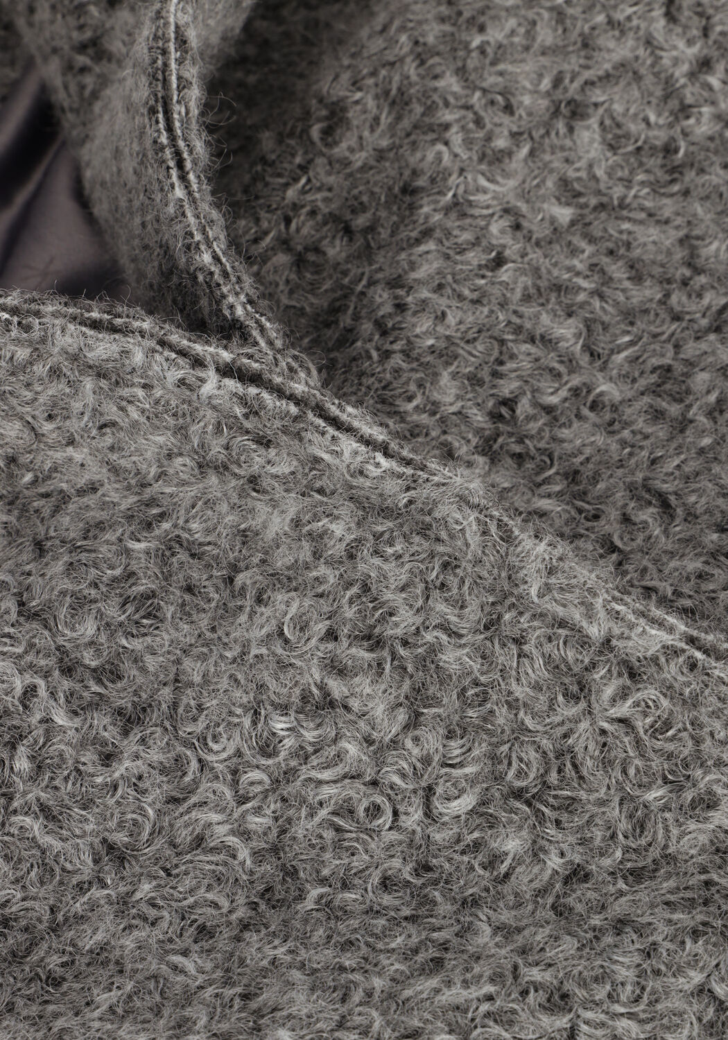 Grijze NUKUS Mantel MAE COAT BOUCLE - large