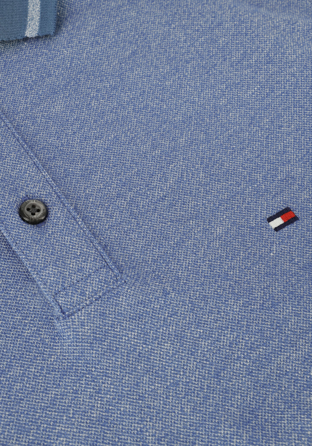 Blauwe TOMMY HILFIGER Polo PRETWIST MOULINE TIPPED POLO - large
