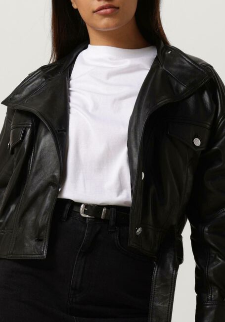 Zwarte GOOSECRAFT Leren jas GC DAIGUIRI JACKET - large