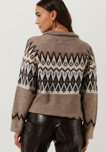 Beige OBJECT Trui SALA L/S KNIT PULLOVER - large