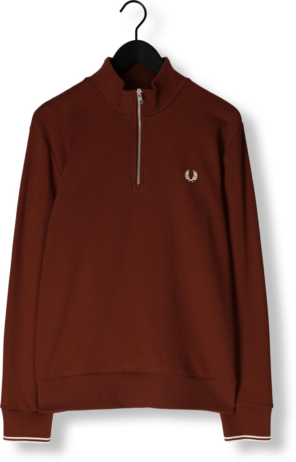 FRED PERRY Heren Truien & Vesten Half Zip Sweatshirt Roest