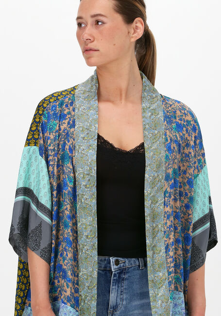 Blauwe SISSEL EDELBO Kimono LOTUS SHORT MIX KIMONO - large