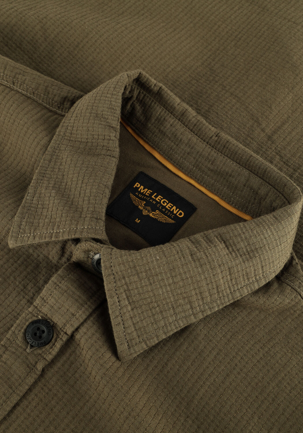 Khaki PME LEGEND Casual overhemd QUILT POPLIN CASUAL 2 - large