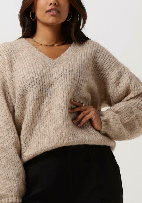 Beige NEO NOIR Trui COFO FLUFFY KNIT BLOUSE - large