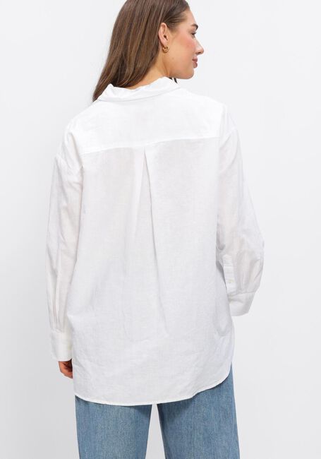 Witte SELECTED WOMEN Blouses SLFCLEO OVERSIZE LINEN BLEND SHIRT - large