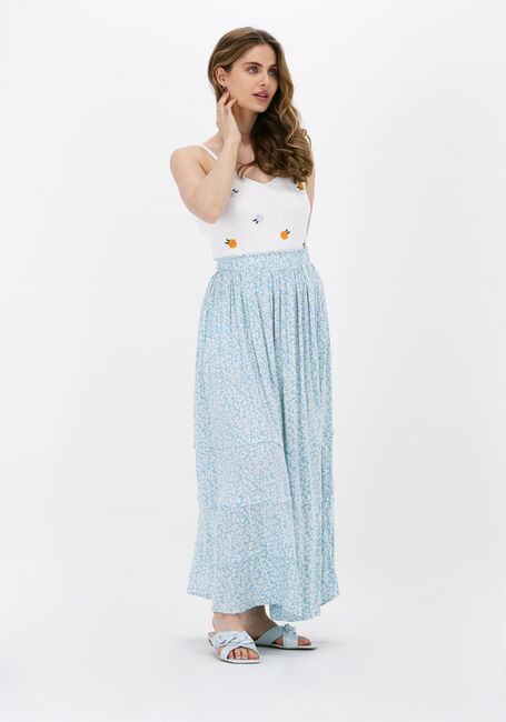 Lichtblauwe Y.A.S. Maxirok YASSTELLI HW ANKLE SKIRT - large