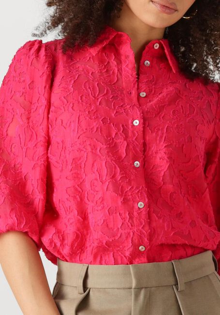 Roze JANSEN AMSTERDAM Blouses NANNE BLOUSE FJ 722 3/4 PUFFED SLEEVE - large