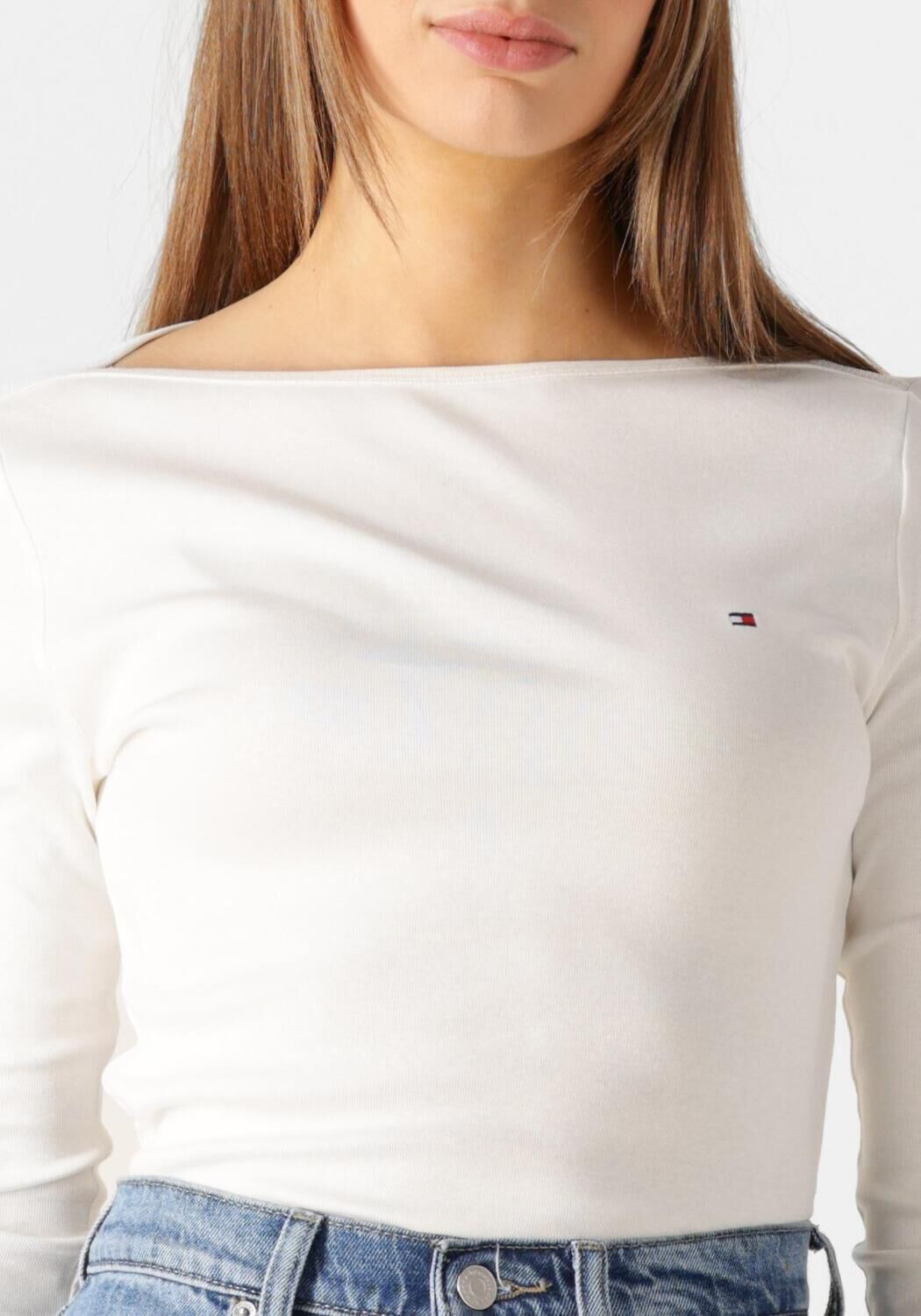 TOMMY HILFIGER Dames Tops & T-shirts New Cody Slim Boat-nk 3 4slv Wit
