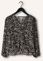 Zwarte OBJECT Blouses OBJLEONORA L/S V-NECK TOP Zwarte OBJECT Blouses OBJLEONORA L/S V-NECK TOP - medium