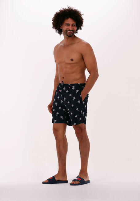Blauwe SCOTCH & SODA  RECYCLED POLYESTER EMBROIDERED SWIMSHORT - large