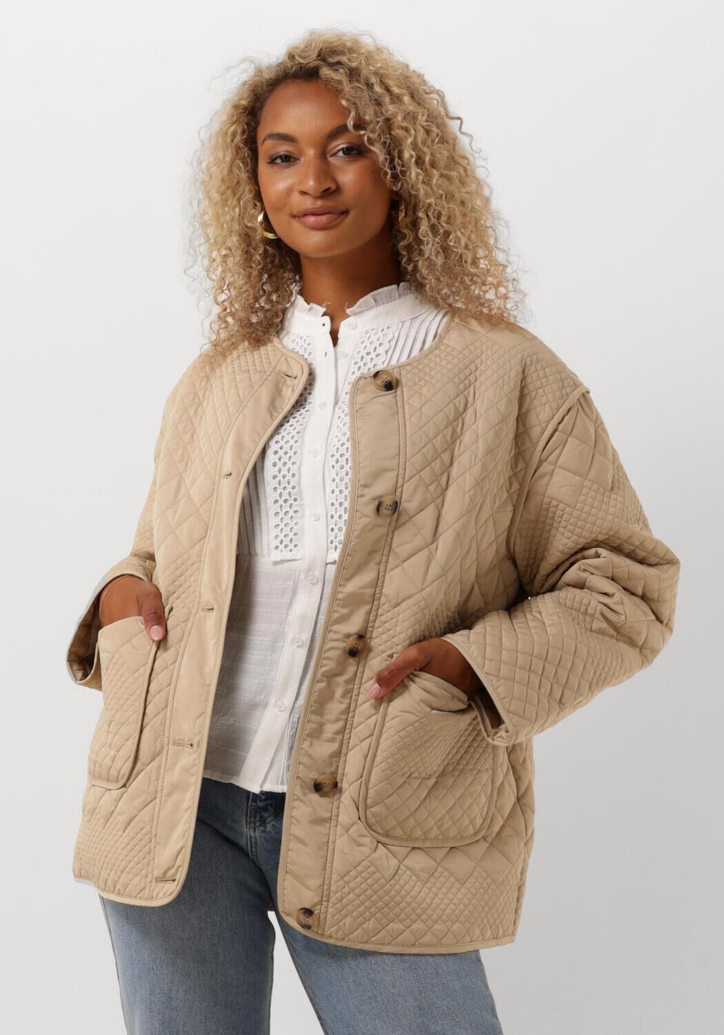 Y.A.S. Dames Jassen Yaslaurie Ls Padded Jacket S. Bruin