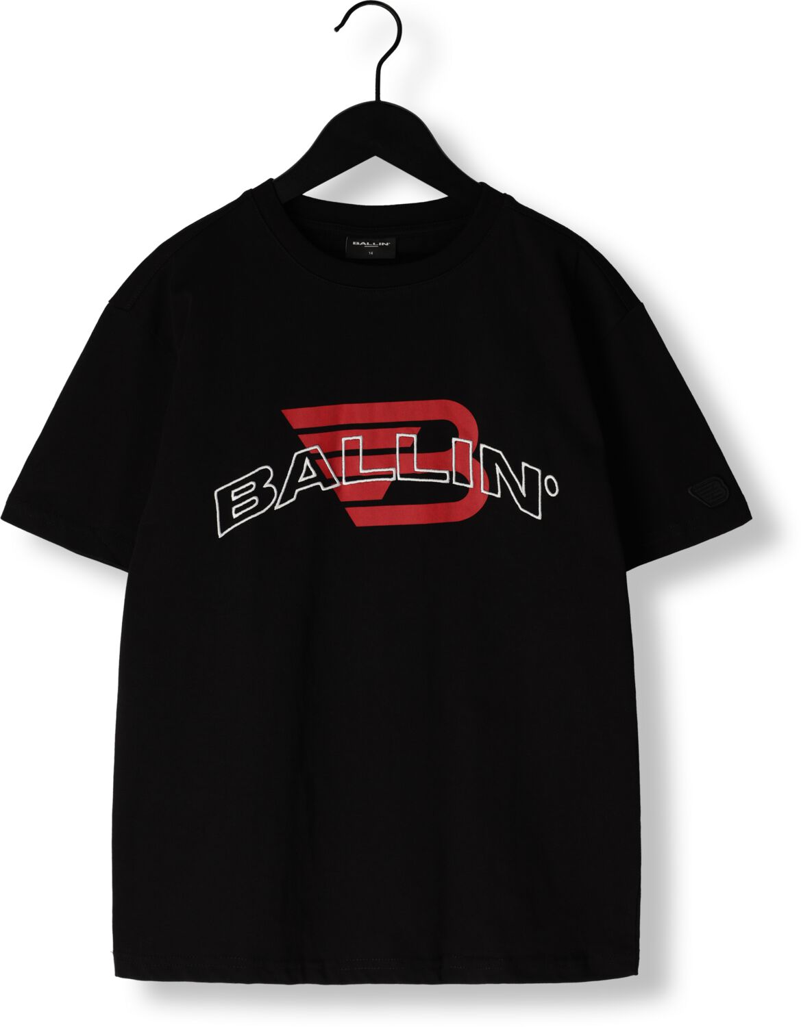 Ballin T-shirt met printopdruk zwart Jongens Katoen Ronde hals Printopdruk 164
