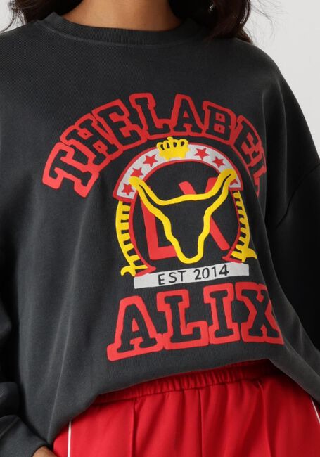 Zwarte ALIX THE LABEL Sweater LADIES KNITTED VINTAGE PAINT SWEATER - large