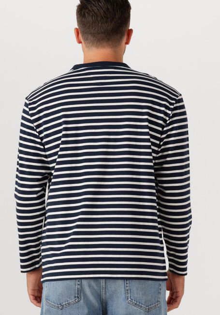 Blauwe TOMMY JEANS Polo / T-shirt TJM REG SFLAG BRETON STRIPE LS - large