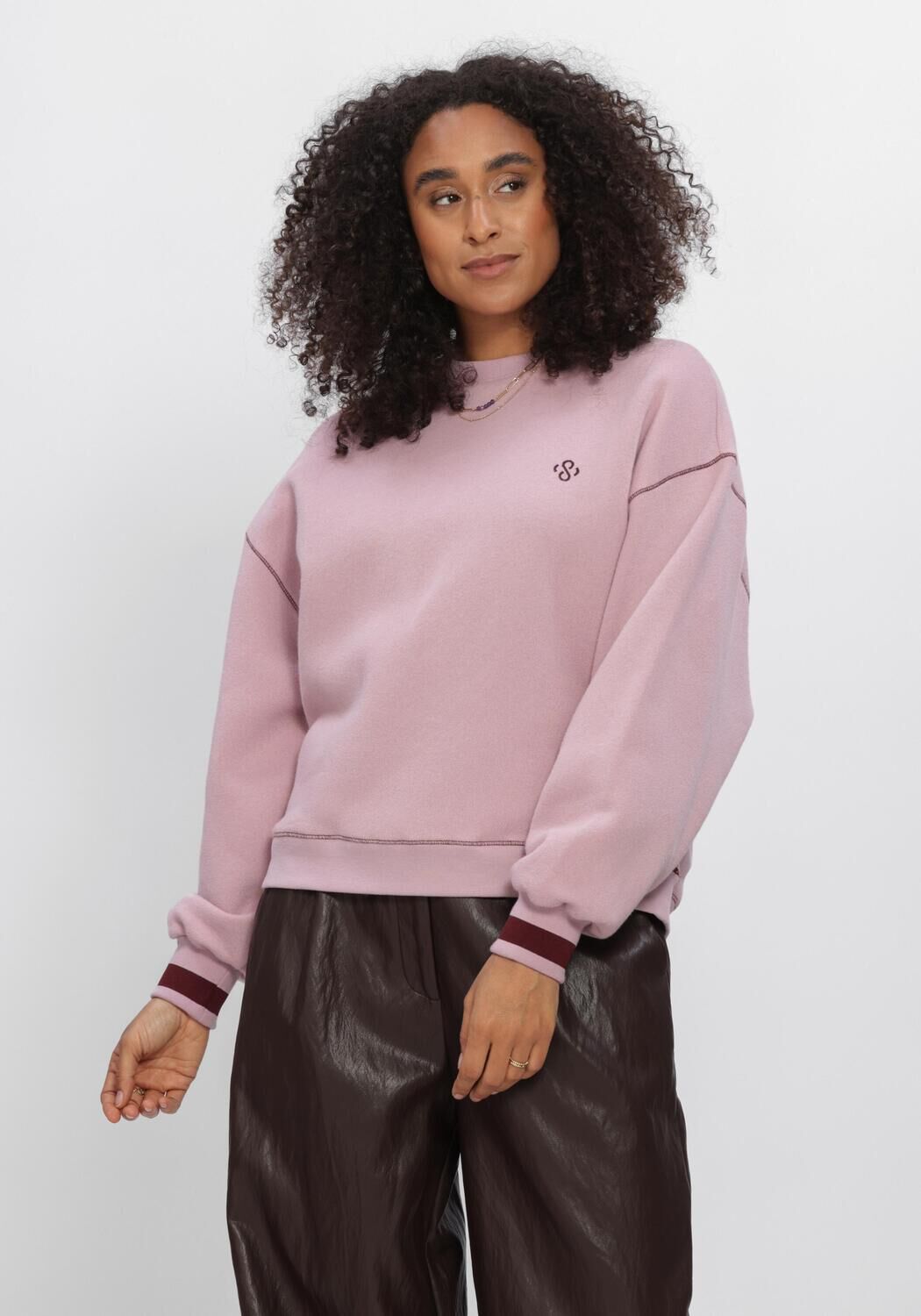 Lichtroze SUMMUM Sweater SOFT BALLOON SWEATSHIRT - large