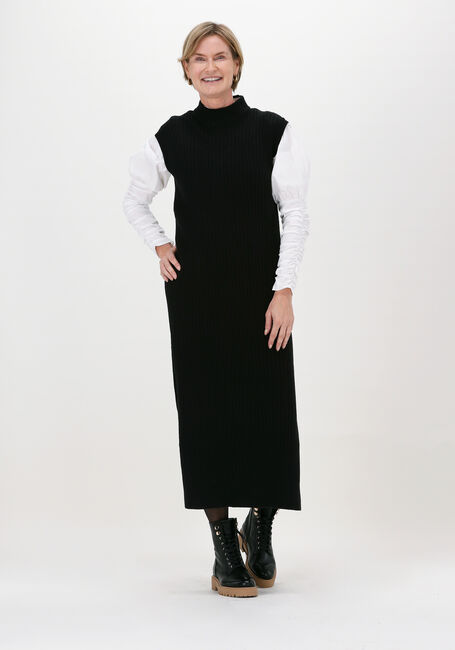 Zwarte MSCH COPENHAGEN Midi jurk VESLA SL DRESS - large