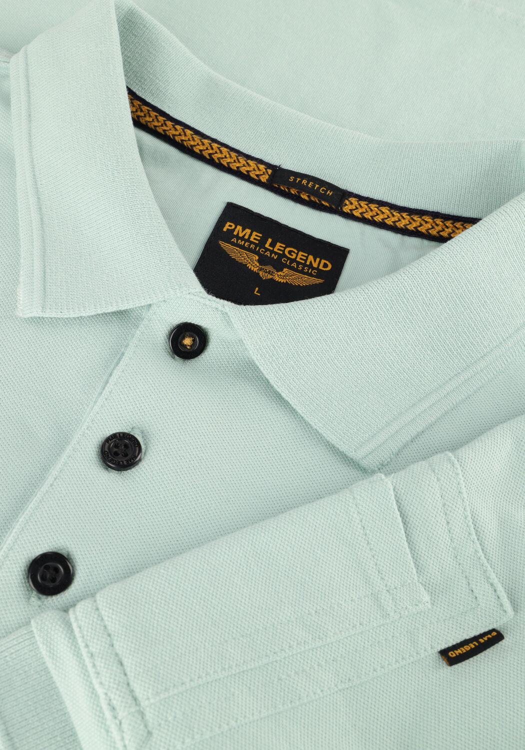 Blauwe PME LEGEND Polo SHORT SLEEVE POLO TRACKWAY - large