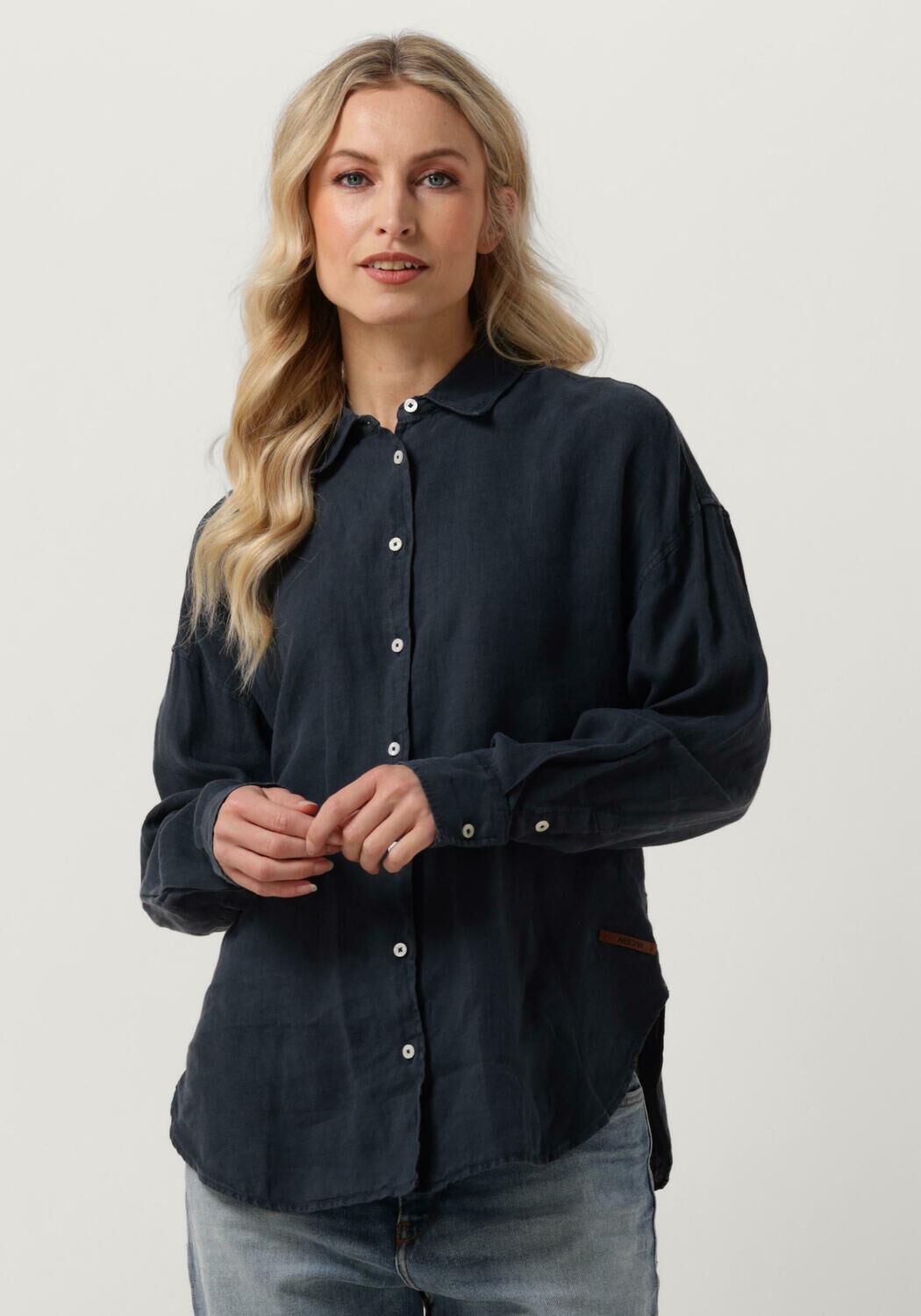 Moscow Donkerblauwe Stijlvolle Blouse Blue Dames