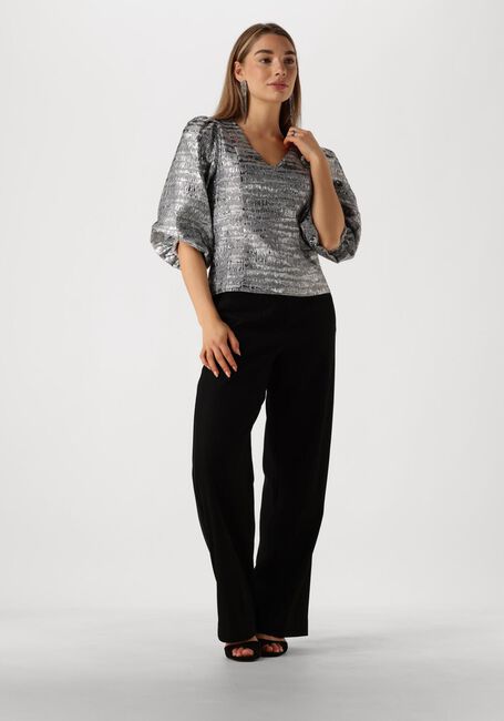 Grijze MINUS Blouses MSMELBI V-NECK BLOUSE - large