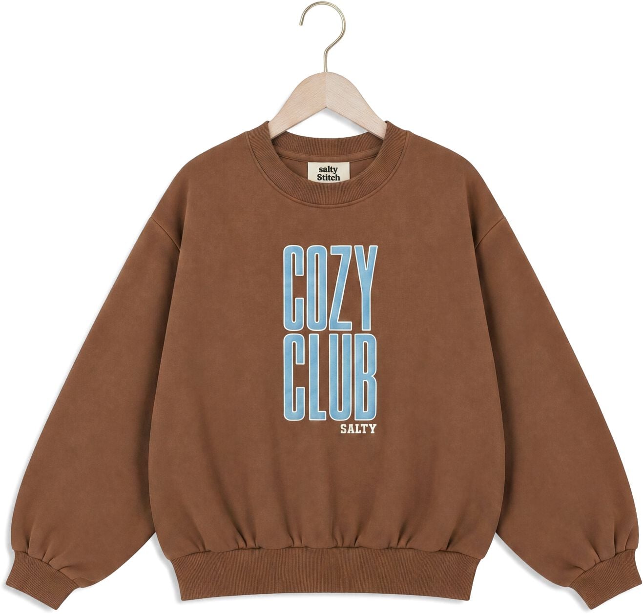 SALTY STITCH Meisjes Truien & Vesten Salty Sweater Cozy Club Bruin