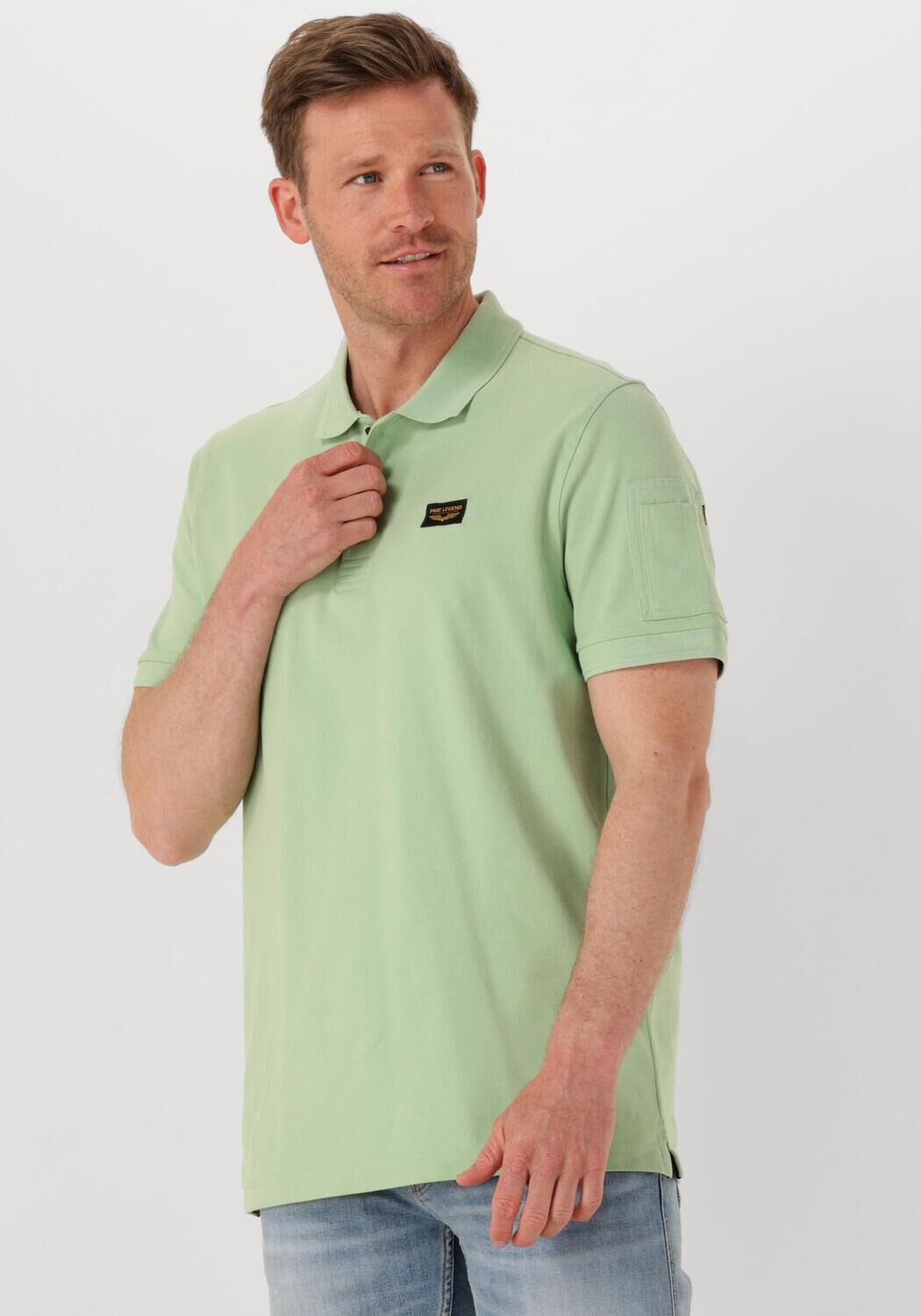 PME LEGEND Heren Polo's & T-shirts Trackway Polo Groen