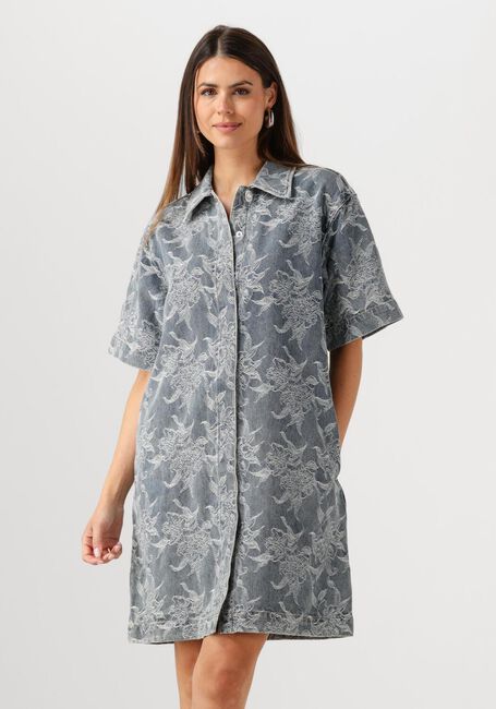 Grijze Y.A.S. Maxi jurk YASFLAMERA SS DENIM SHIRT DRESS - large