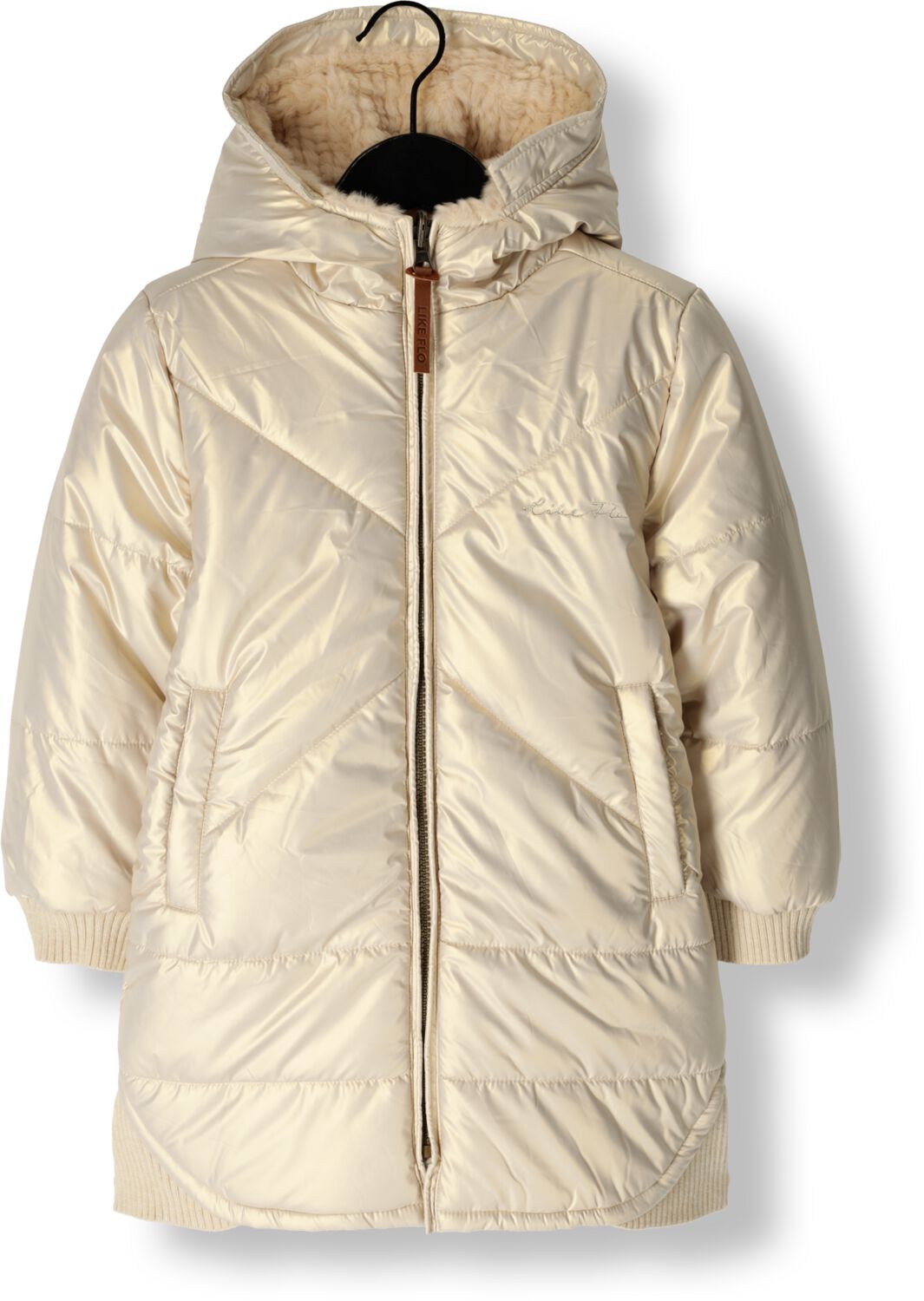 LIKE FLO Meisjes Jassen Ariana Flo Girls Reversible Hooded Long Jacket Beige