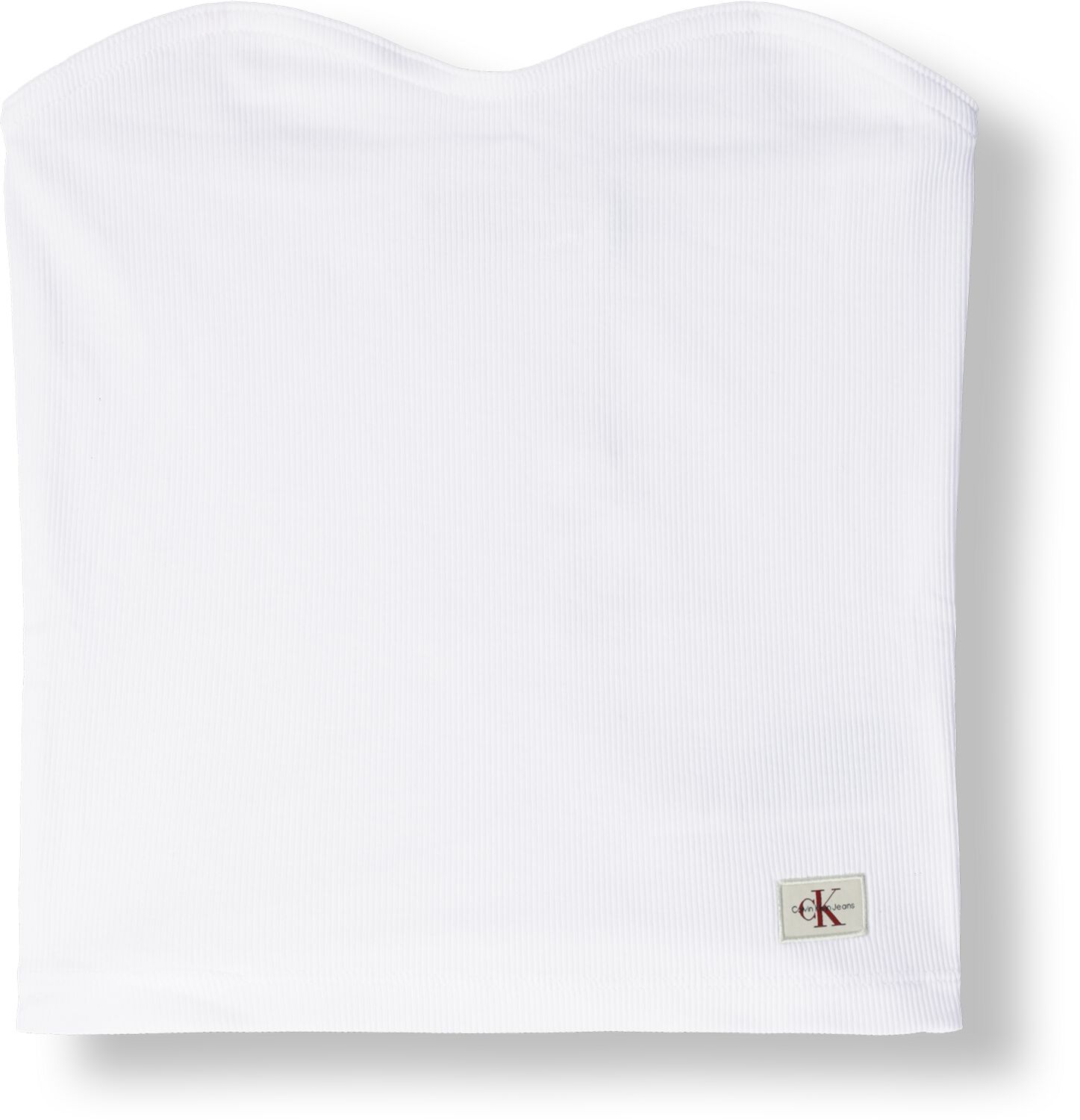 CALVIN KLEIN Dames Tops & T-shirts Woven Label Rib Sleeveless Top Wit