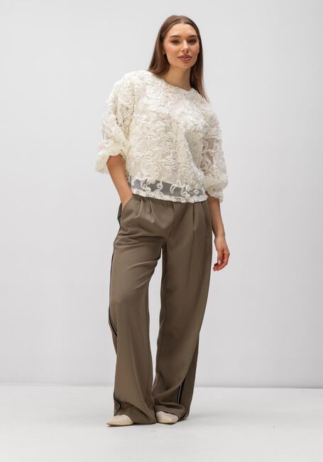 Taupe CO'COUTURE Wijde broek AMINA SPLIT LL PANEL - large