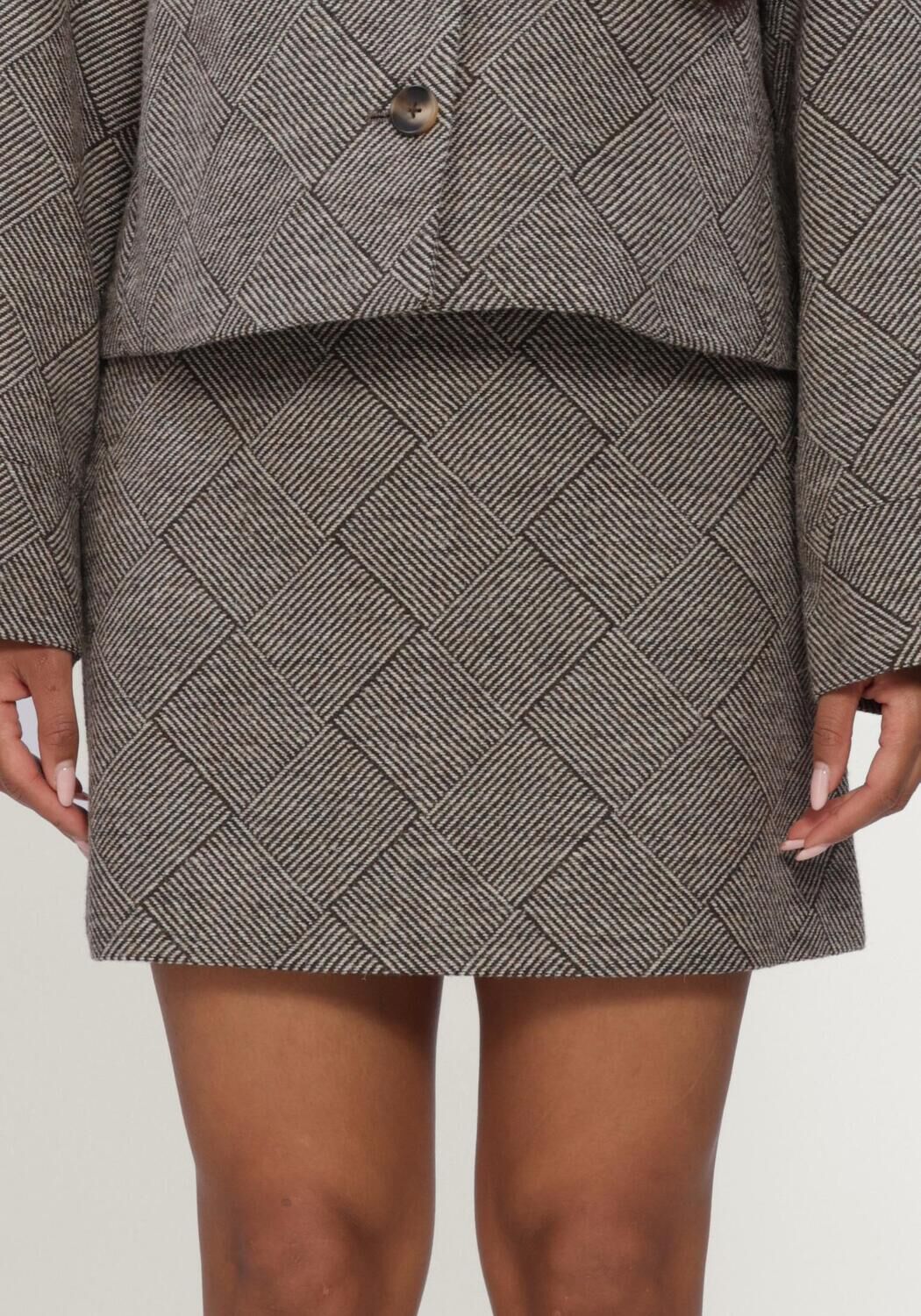 Bruine STUDIO AR Minirok LILIANA TWEED WOOLBLEND - large