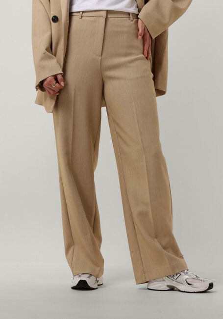 Beige Y.A.S. Pantalon YASLIKKA HW WIDE PANTS S. - large