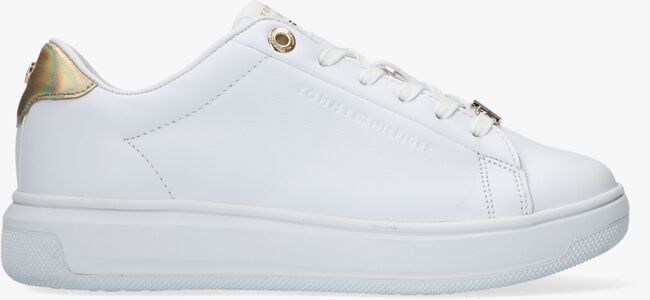 Witte TOMMY HILFIGER Lage sneakers METALLIC LEATHER CUPSOLE - large