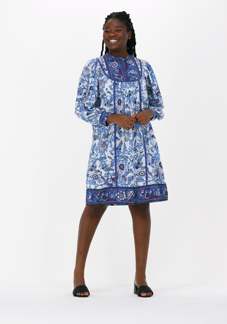 Blauwe ANTIK BATIK Mini jurk SALMA DRESS - large