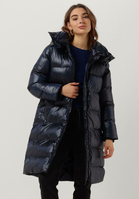 Donkerblauwe CANADIAN Gewatteerde jas RECLYLED SHINY - large
