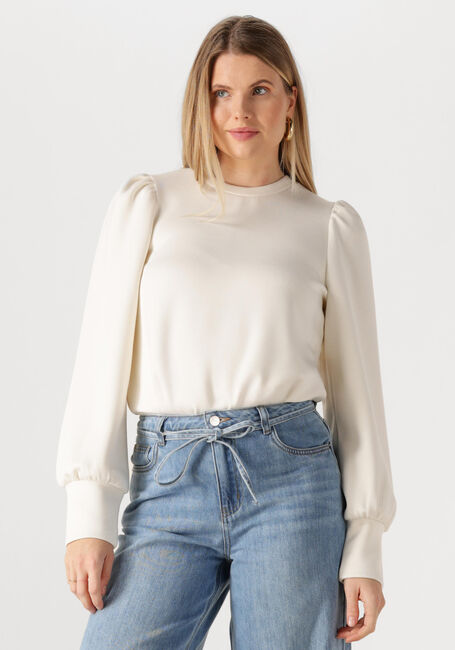 Gebroken wit OBJECT Trui OBJANDREA RE L/S O-NECK TOP - large