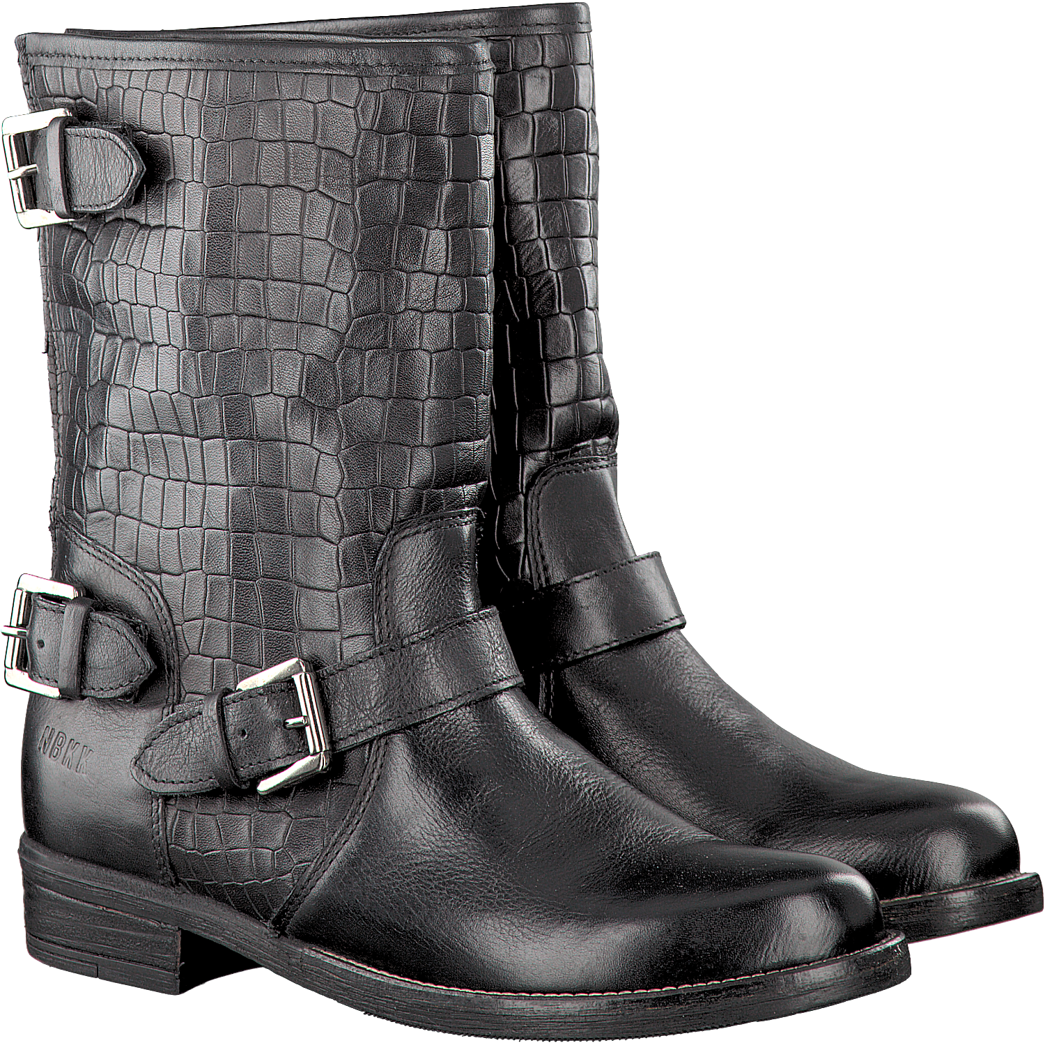 Zwarte NUBIKK Lange laarzen LEVA CROCO | Omoda Zwarte NUBIKK Lange laarzen LEVA 3 | Omoda
