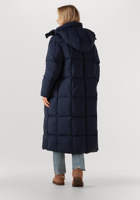 Donkerblauwe TOMMY JEANS Gewatteerde jas TJW ALASKA GRID DWN MXI COAT EXT - large