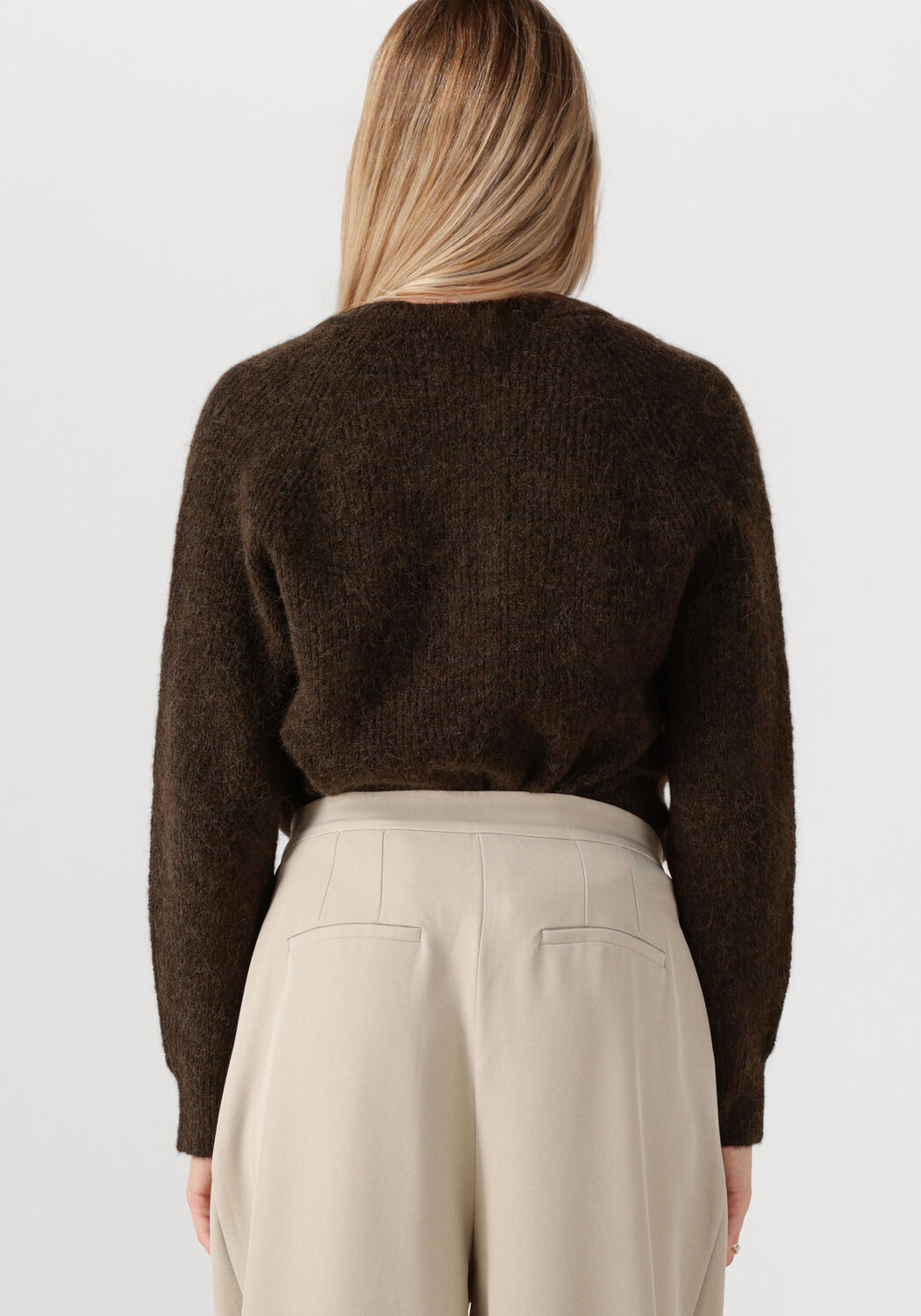 SELECTED FEMME Dames Truien & Vesten Slflulu Ls Knit Short Cardigan Bruin