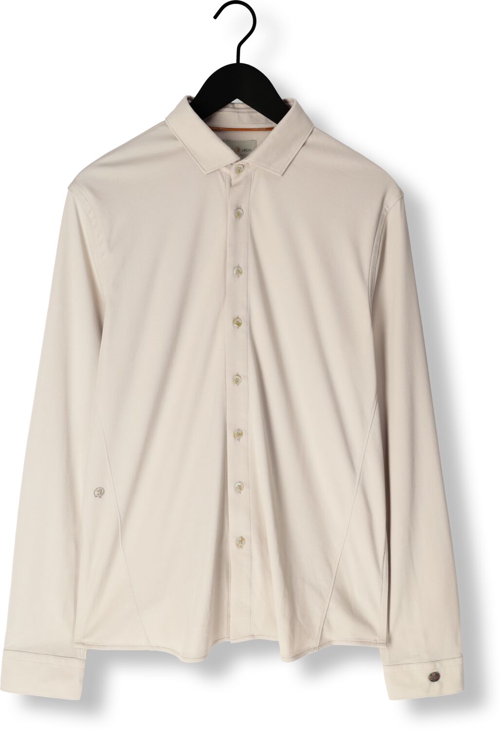 CAST IRON Heren Overhemden Long Sleeve Shirt Cf Tec Tone Interlock Jersey Beige