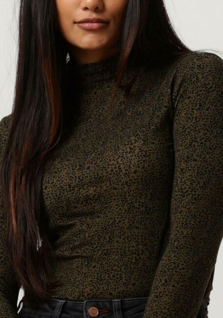 Donkergroene SCOTCH & SODA Tops & T-shirts ALL OVER PRINTED MOCKNECK LONG SLEEVED SHIRT - large