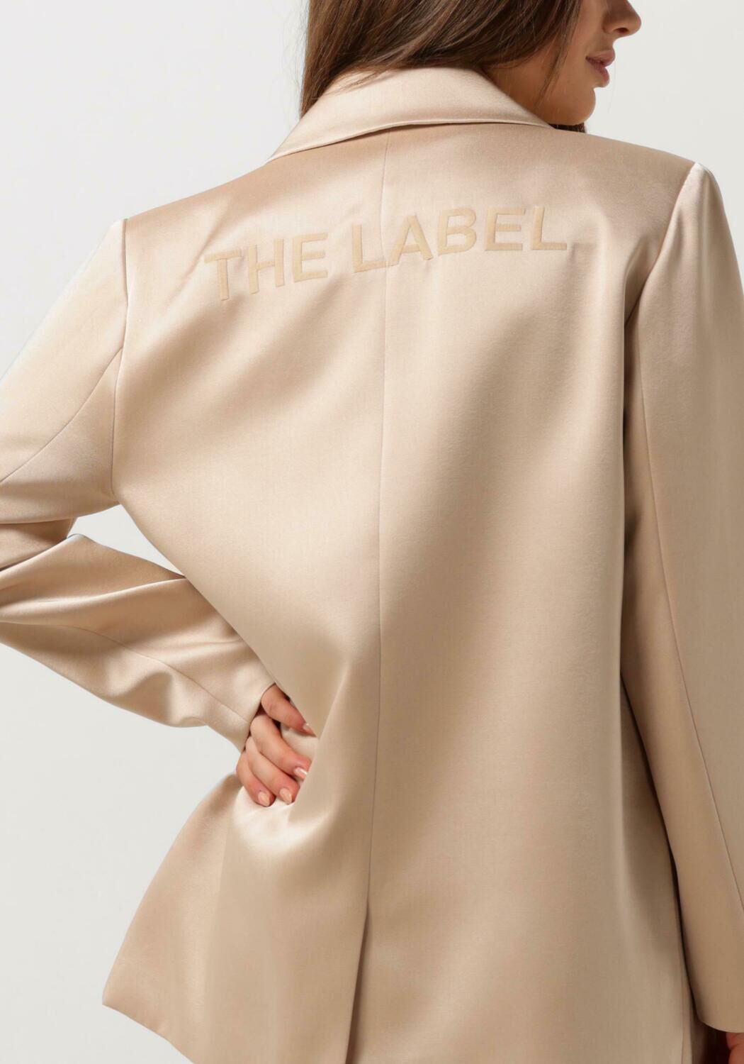 ALIX THE LABEL Dames Blazers Ladies Woven Shiny Coat Ecru