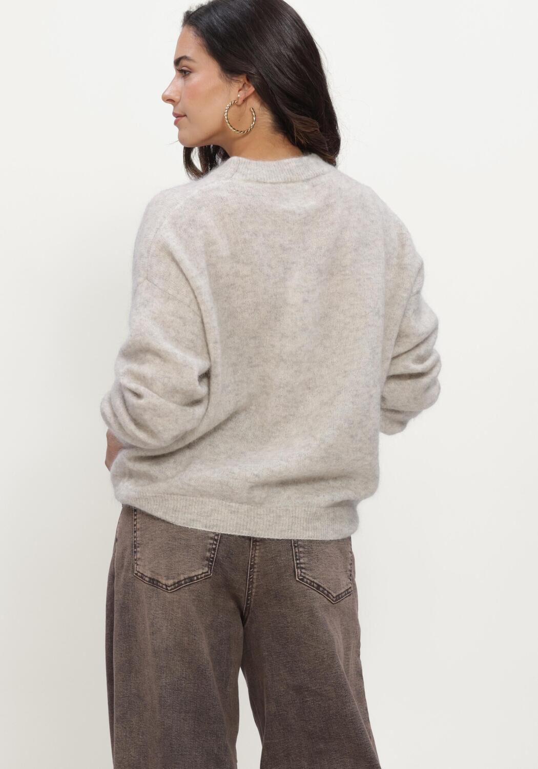Beige TWNS Trui HIGH-NECK PULLOVER, LONG SLEEVES - large