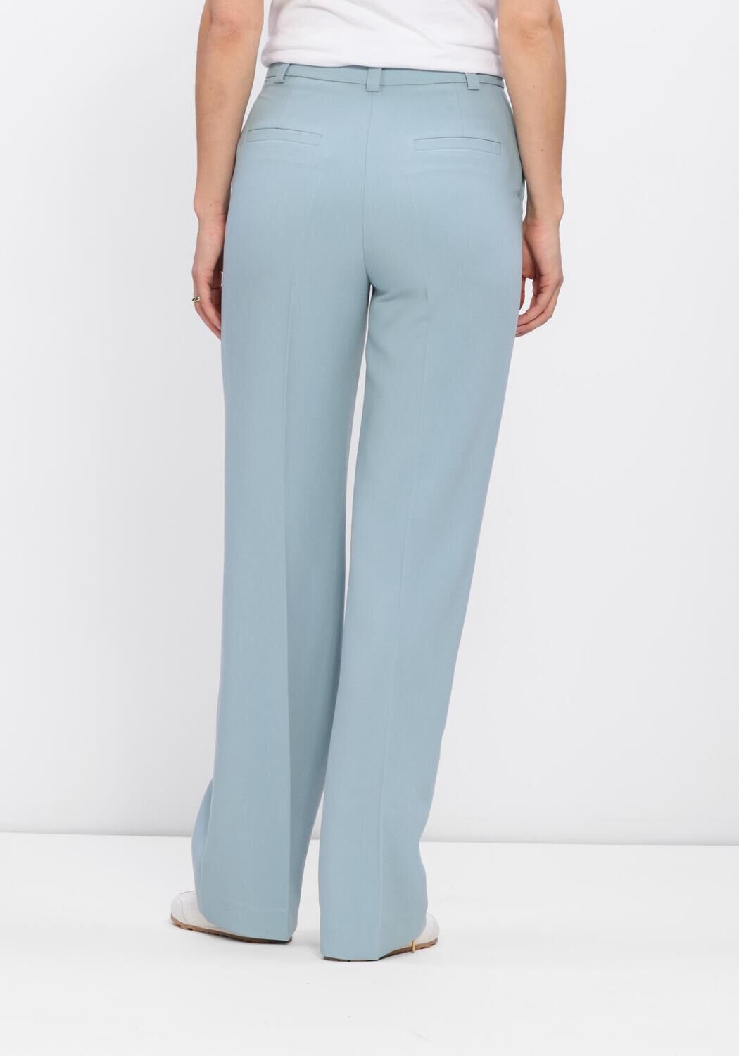 Lichtblauwe MODSTR&Ouml;M Wijde broek GALE PANTS - large
