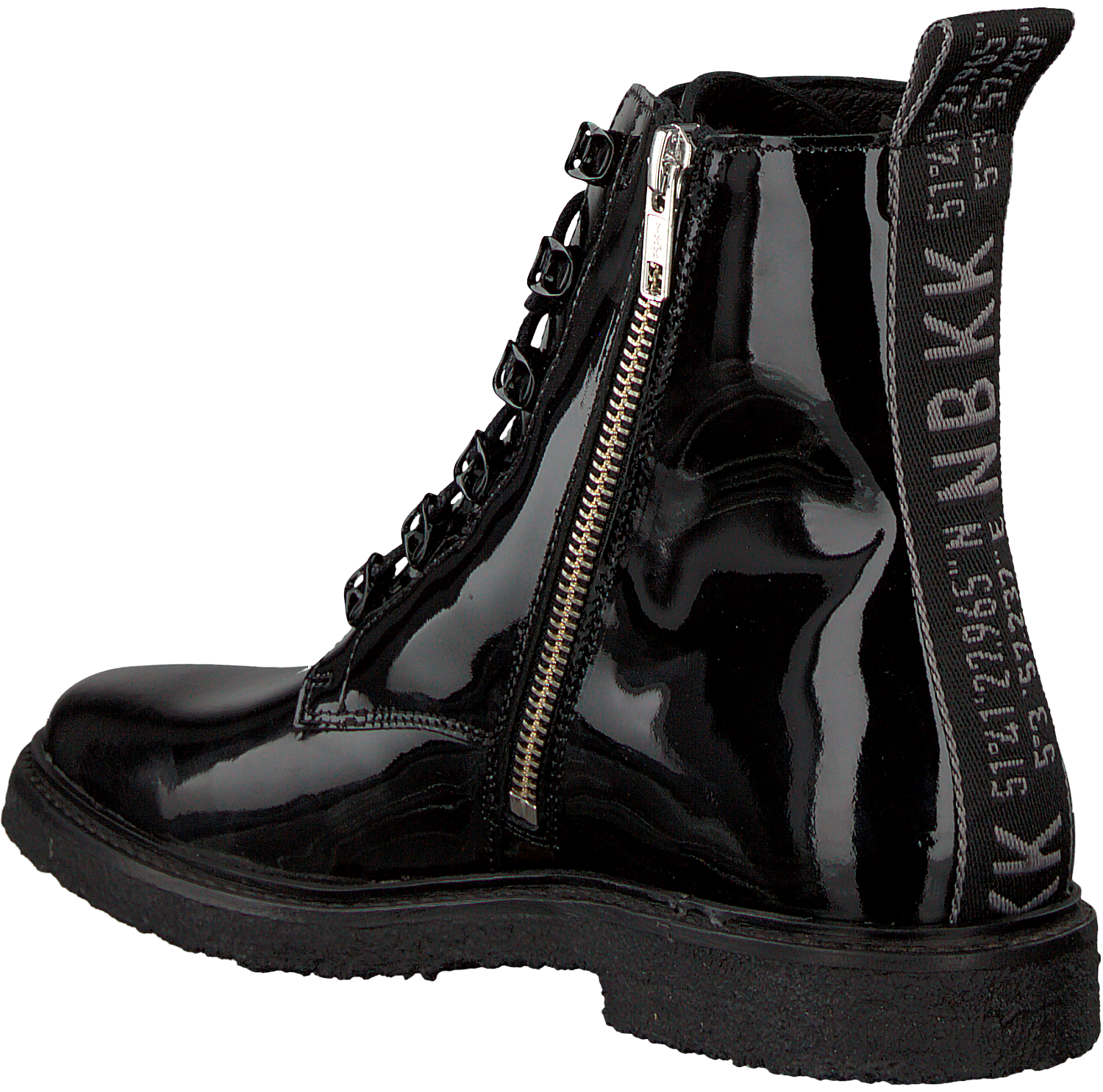 Zwarte NUBIKK Veterboot LILOU ROCK PATENT | Omoda Nubikk lakleren veterboots Lilou Rock zwart | wehkamp