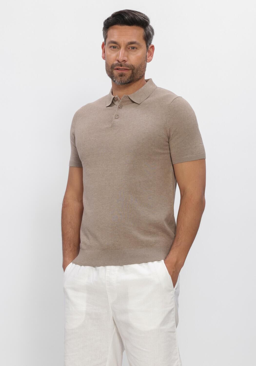 Beige SAINT STEVE Polo CHRIS - large