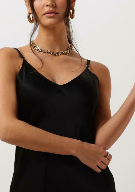 Zwarte RESORT FINEST Midi jurk SLIP DRESS - large