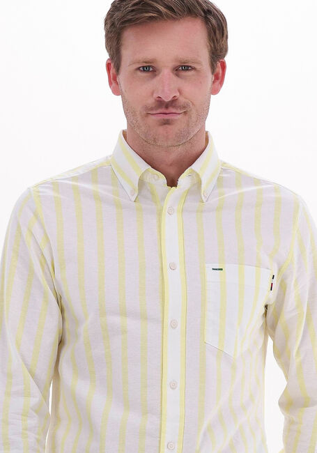 Gele TOMMY HILFIGER Casual overhemd BOLD OXFORD STRIPE RF SHIRT - large