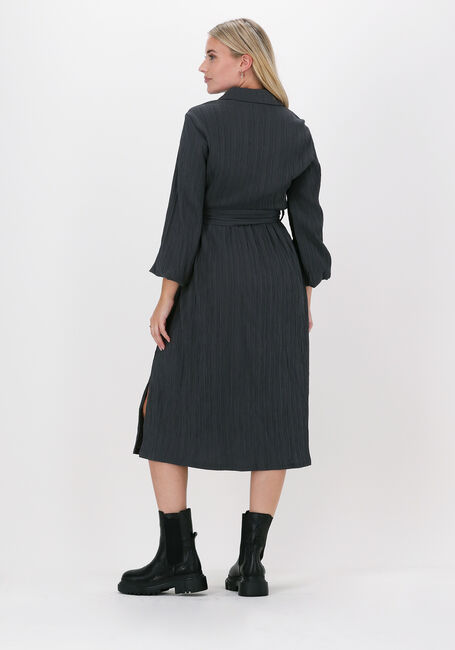 Grijze OBJECT Midi jurk RITA L/S SHIRT DRESS - large
